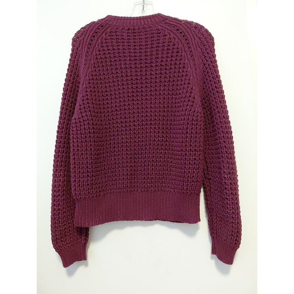 Wrap London Raglan Sweater Pullover Size 4 Eggplant - Picture 6 of 9